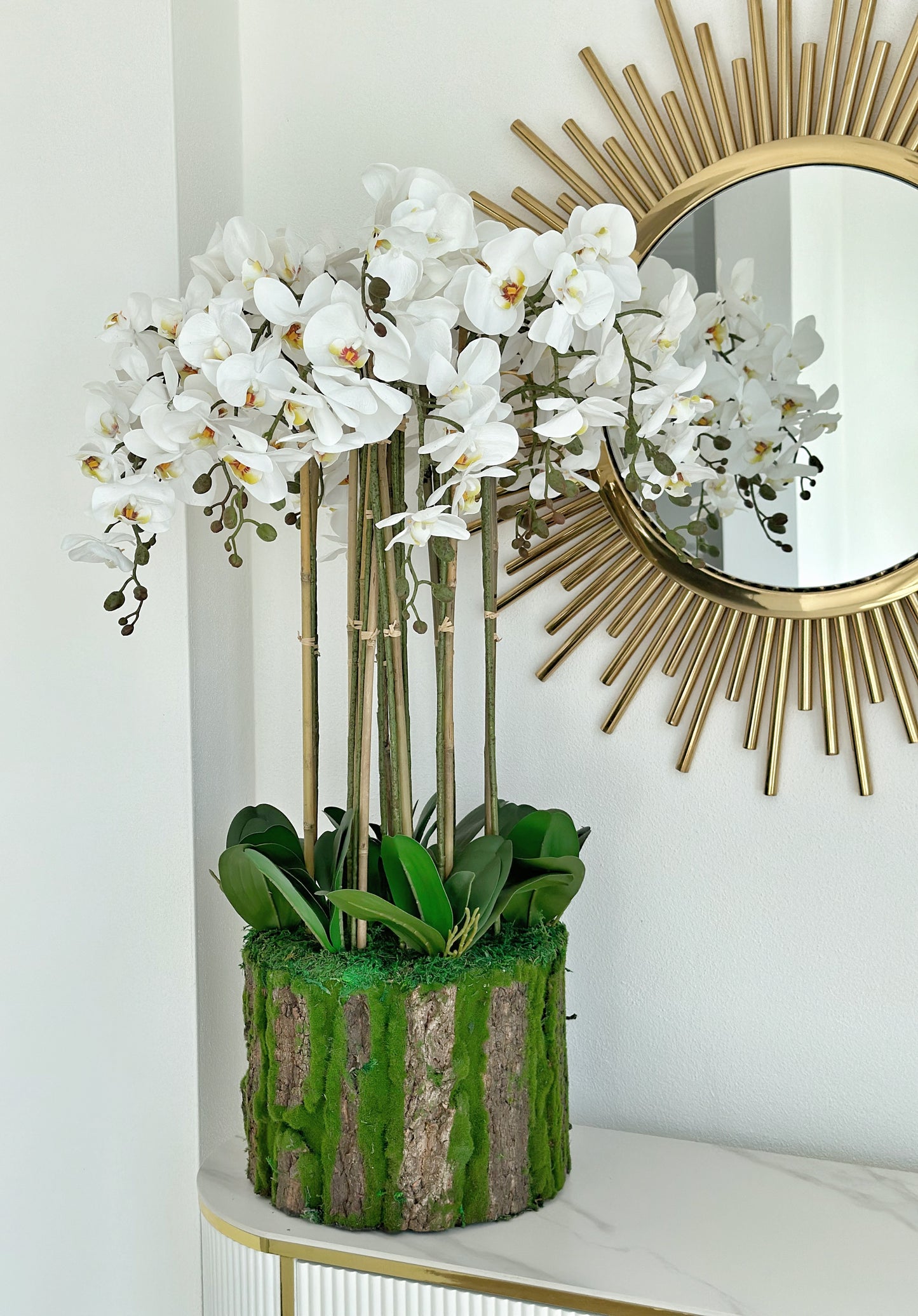 Luxusná umelá 3D orchidea 100cm x 36 cm
