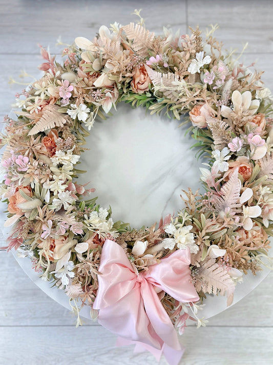 Venček na dvere Nude & pink 53 cm